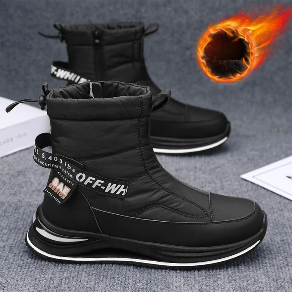 

2026Winter Boots for Men Canvas High Boots Platform Sports Shoes Casual Sneaker Soft and Comfortable Shoes for Men Male Sneakers
