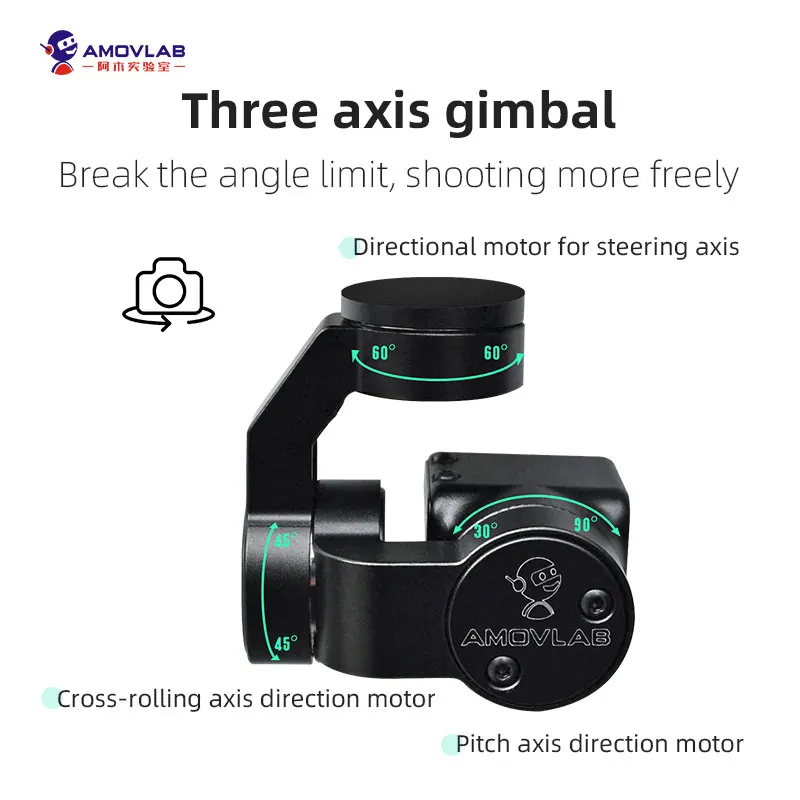 Amovlab G1 Photoelectric pod UAV Aerial Photography Auto Tracking HD Network Port Three-axis gimbal camera