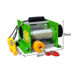 220V/380V German-style hoist heavy duty 1 ton small electric hoist wireless remote control crane fast lift lifting crane