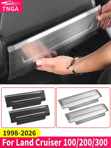Toyota Land Cruiser 100 200 300 스테인레스 스틸 시트 보호 킥 플레이트, 1998-2025 LC200 LC300 장식 액세서리