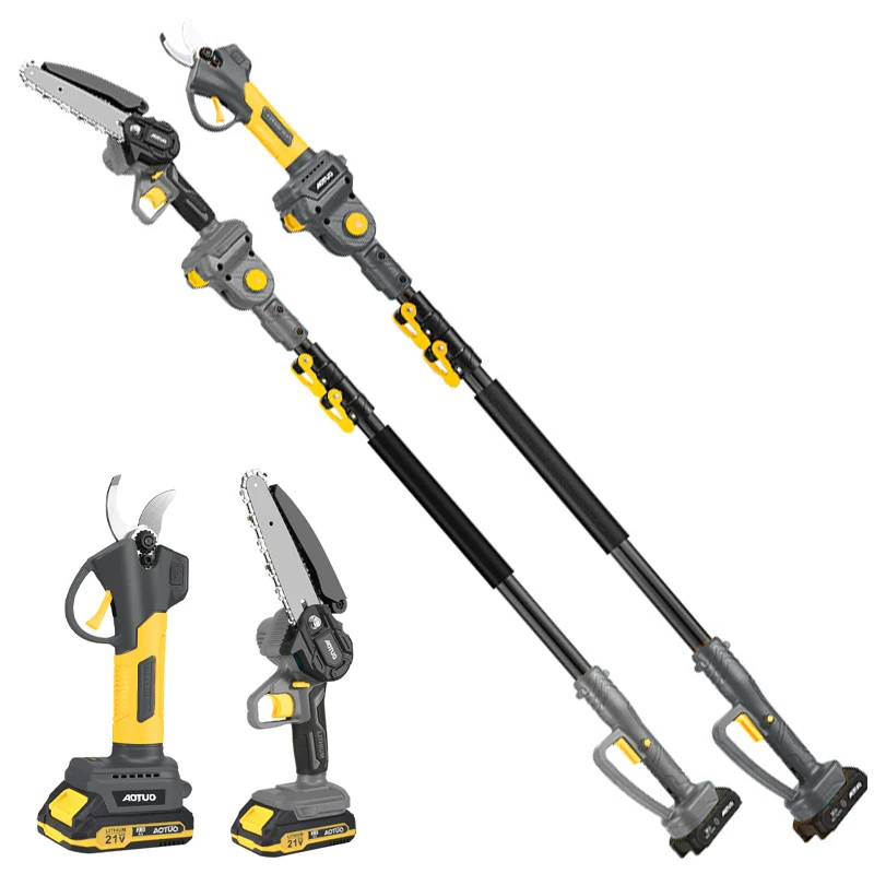 

Электрическая цепная пила-сучкорез с длинной ручкой, садовые ножницы-сучкорезы с пластиковыми и металлическими лезвиями