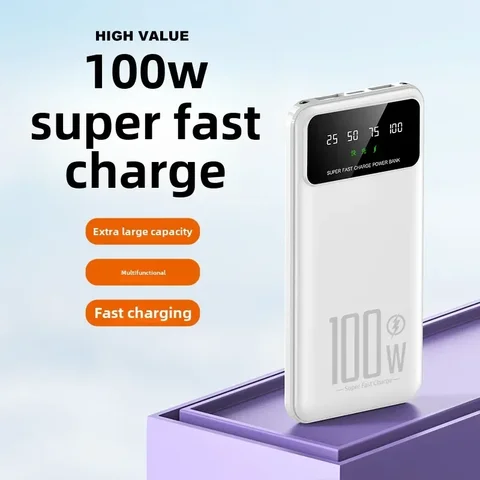 BCAK поставляется с кабелем Power Bank 20000 мАч, настоящий стандарт, сверхбыстрая зарядка, портативный мобильный источник питания большой емкости
