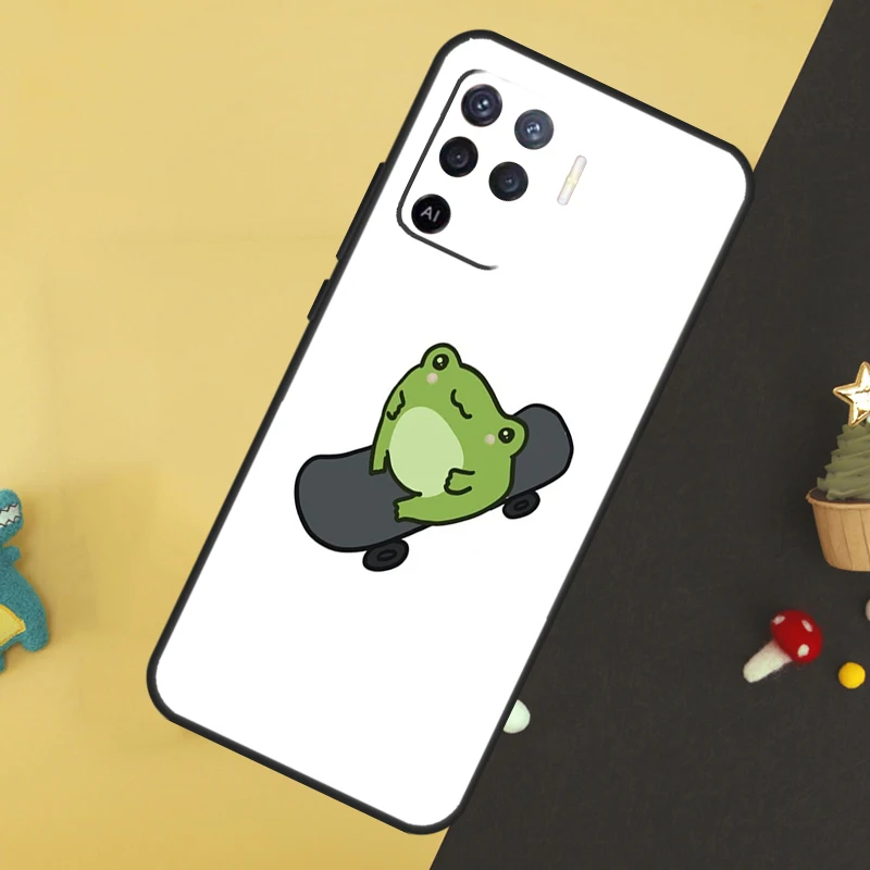 الضفدع لوح التزلج لطيف Kawaii الحال بالنسبة ممن لهم A5 برو A6 A15 A16 A76 A96 A17 A57 A98 A58 A78 A18 A38 A54 A74 A94 A40 A60 A80 #2