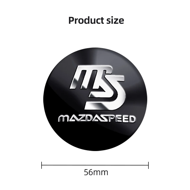 4PCS 56mm 100 Years Corporation Car Wheel Center Hub Caps Emblem Stickers For Mazda Speed Atenza MX3 MX5 Axela MX MS Accessories