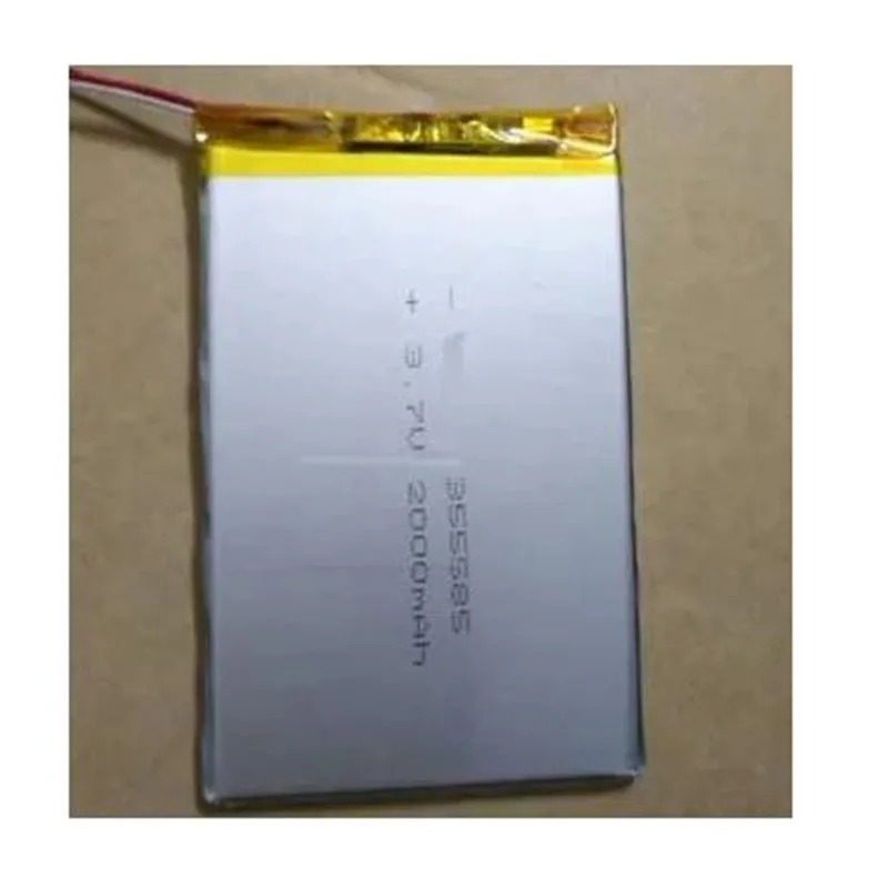 3-Wires 315586 355585 3.7V 2000MAh Li-Polymer Rechargeable Battery For S11ND018A E-book Power Bank Psp DVR