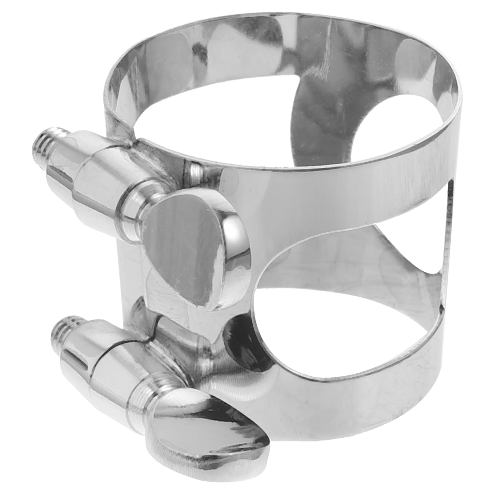 Saxophone Ligature Fastener Mouthpiece Snap Ring Accessories Clamp Silver Metal Parts