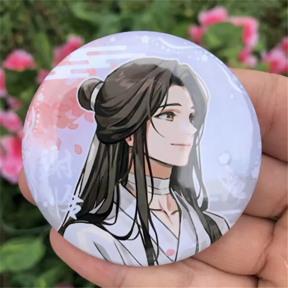 Heaven Official's Blessing Tinplate Badge Peripheral Xie Lian Hua Cheng Brooch Pin Cosplay Decoration Backpack Jewelry Accessory