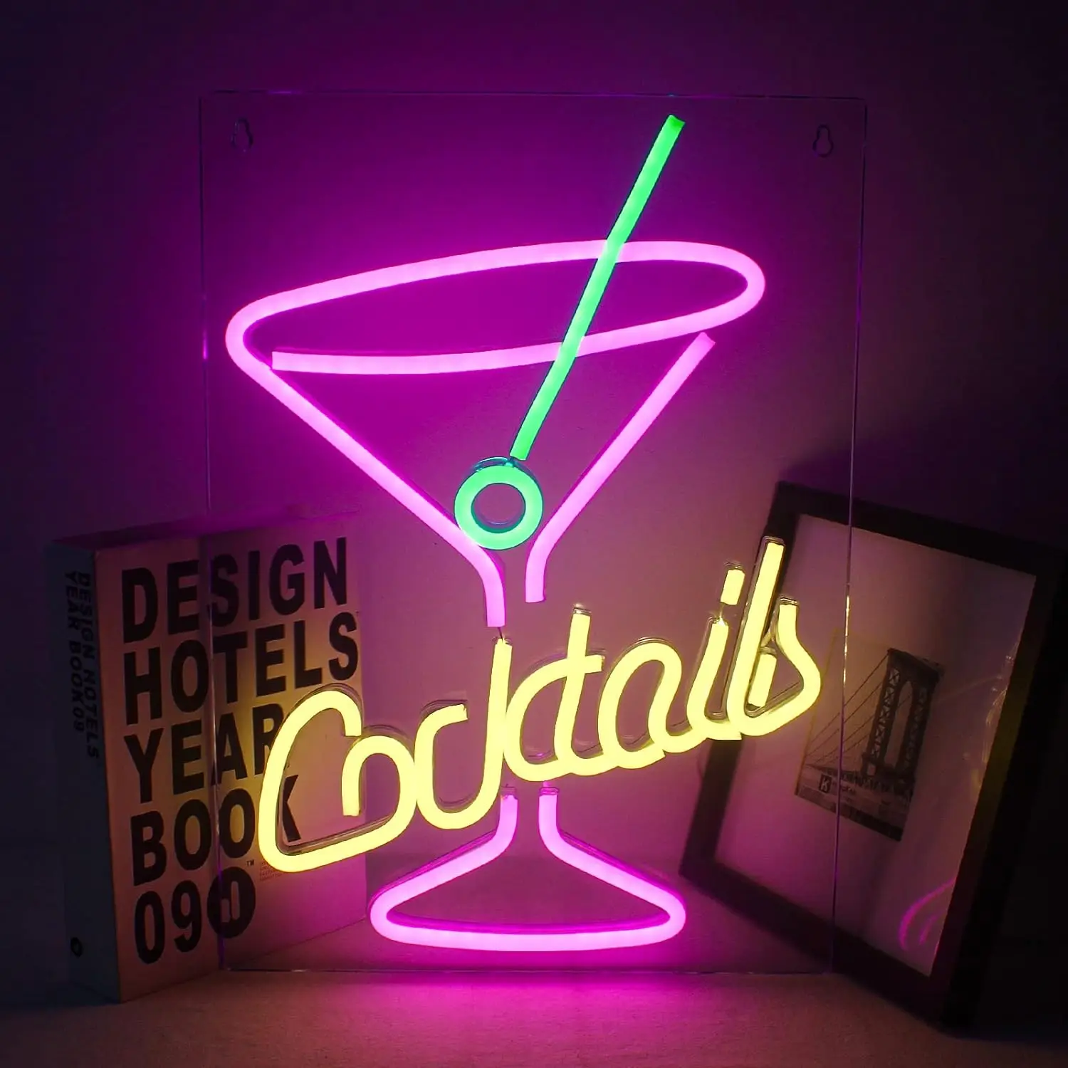 

Cocktails Neon Sign LED Neon Lights Neon Bar Signs Martini for Man Cave Bar Shop Beer Bar Night Club Wall Decor Night Light