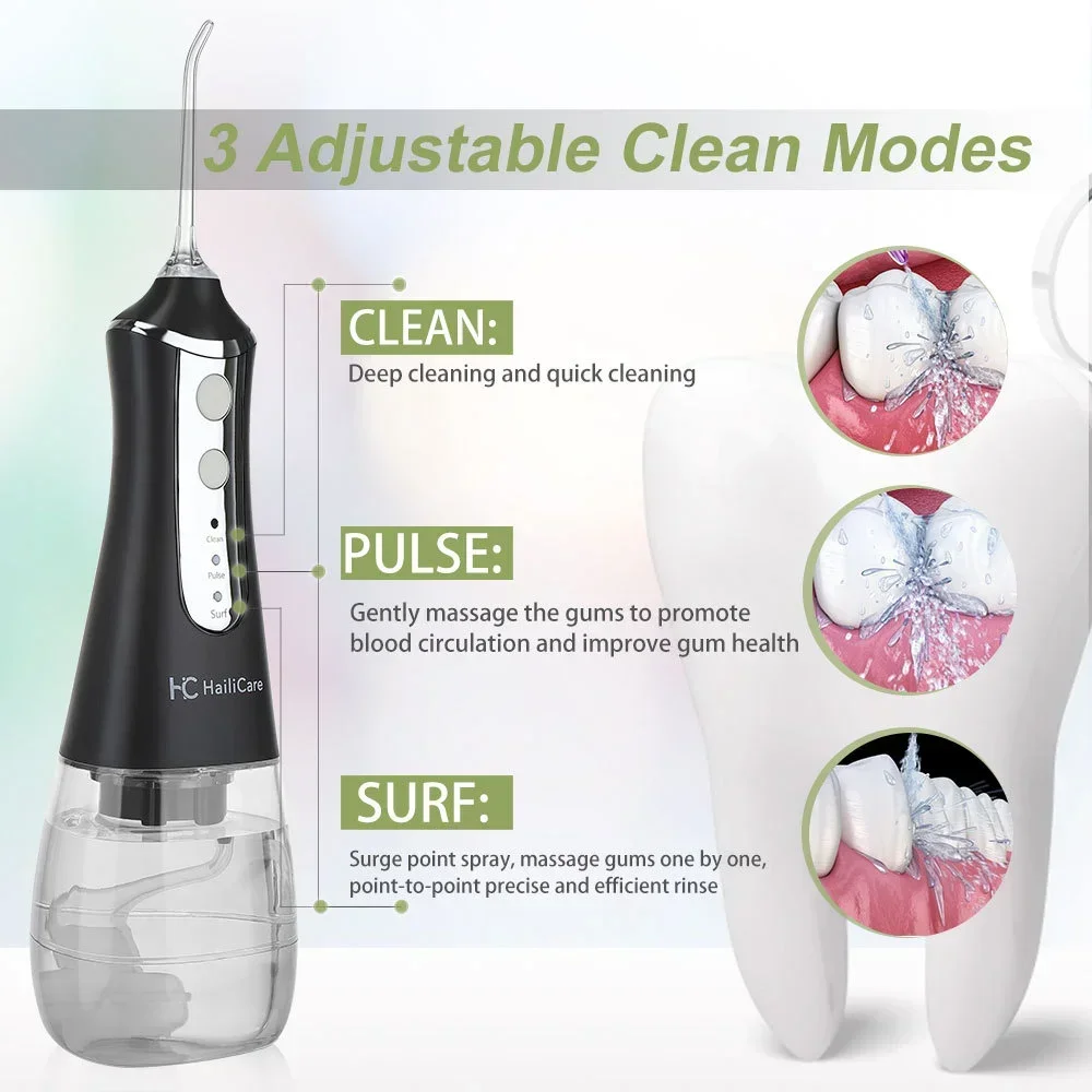 Oral Irrigator USB Rechargeable Portable Water Dental Flosser Oral Cleaning