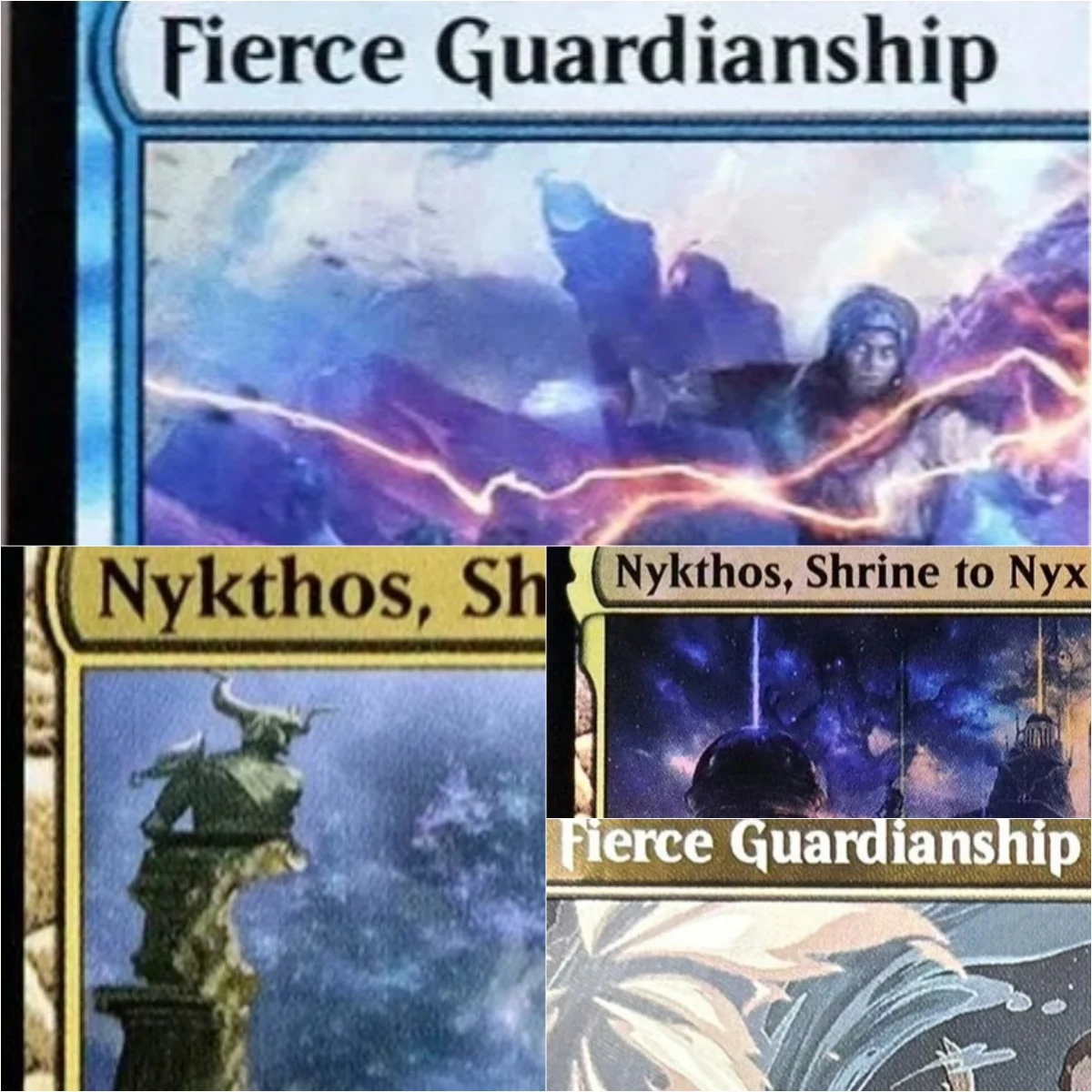 

"Fierce Guardianship/Nykthos, Shrine to Nyx" TCG Magical Cards Game Top Quality Proxy Playing Cards Board Game Trading Cards