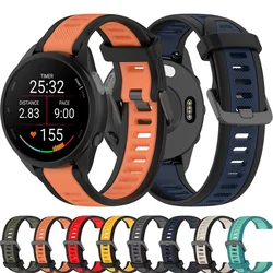 18mm 20mm 22mm Official Silicone Strap For Garmin Forerunner 165 265 965 55/Vivomove Trend Active 5 Bracelet Wristband Venu 3/2