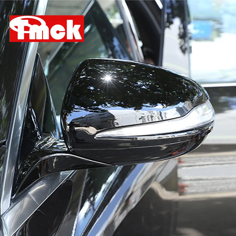 For Mercedes Benz C E S GLC Class W205 W213 W222 X253 Gloss Black Car Accessories Side Rear View Mirror Cover Caps Trim For LHD