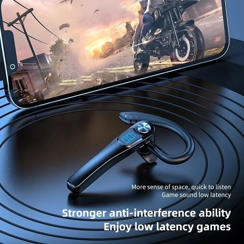 Kabellose Kopfhörer mit Mikrofon, Bluetooth-Kopfhörer, ENC-Geräuschunterdrückung, Freisprech-Headset, Business-Ohrhörer, Fahren