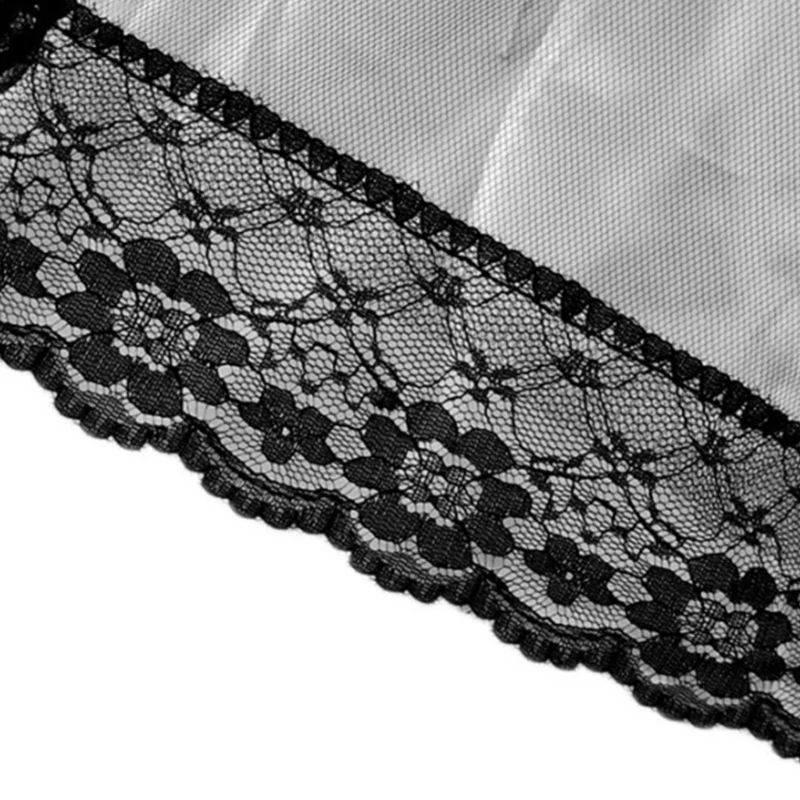 Bridal Veil Bachelorette Party Decorations Bride To Be Gift Bridal Shower Wedding Black Double Layer Floral Lace