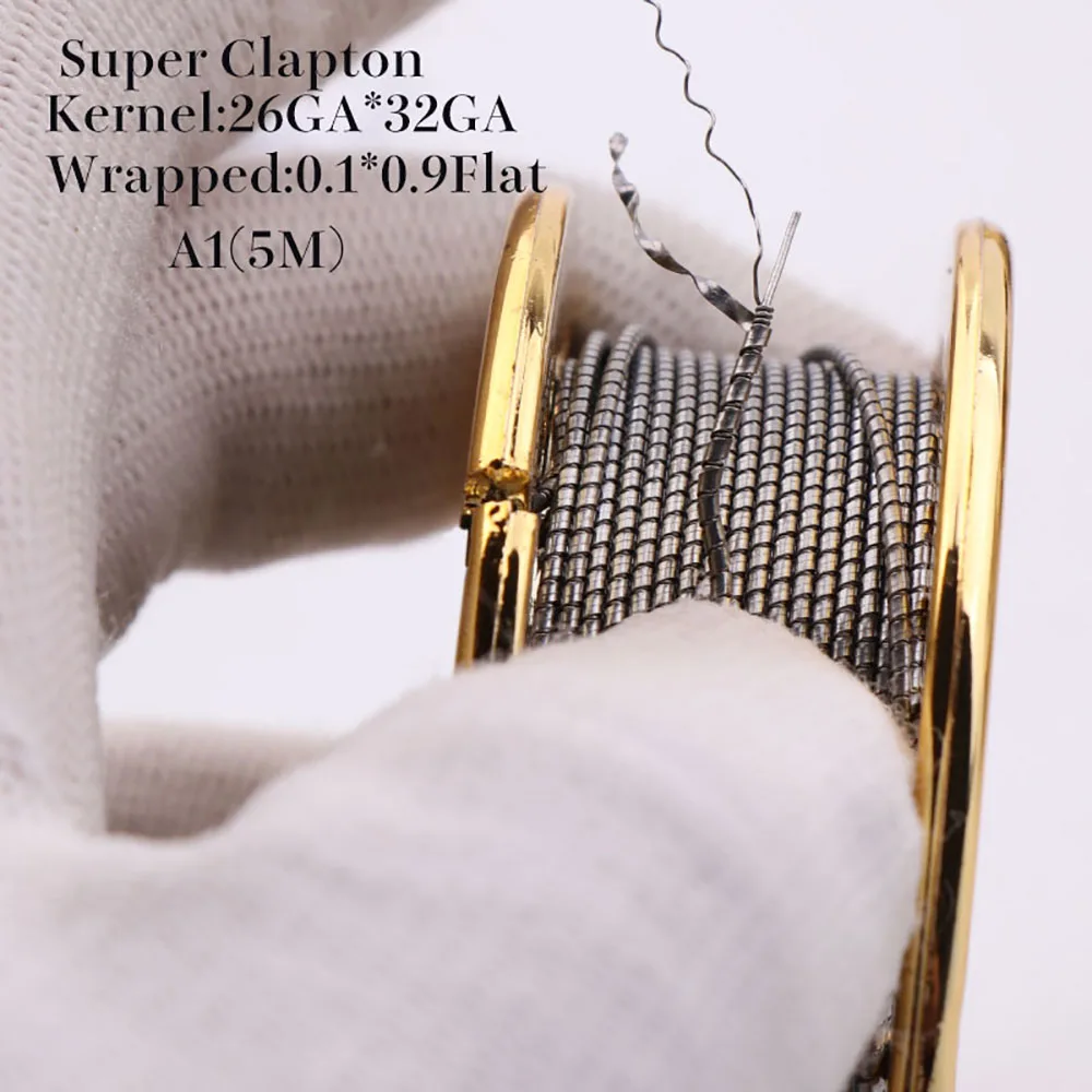 XFKM 5M/Roll a1 staple fused clapton Wire Seper juggernaut Clapton coil Alien taiji super Clapton Heating Resistance rda coil