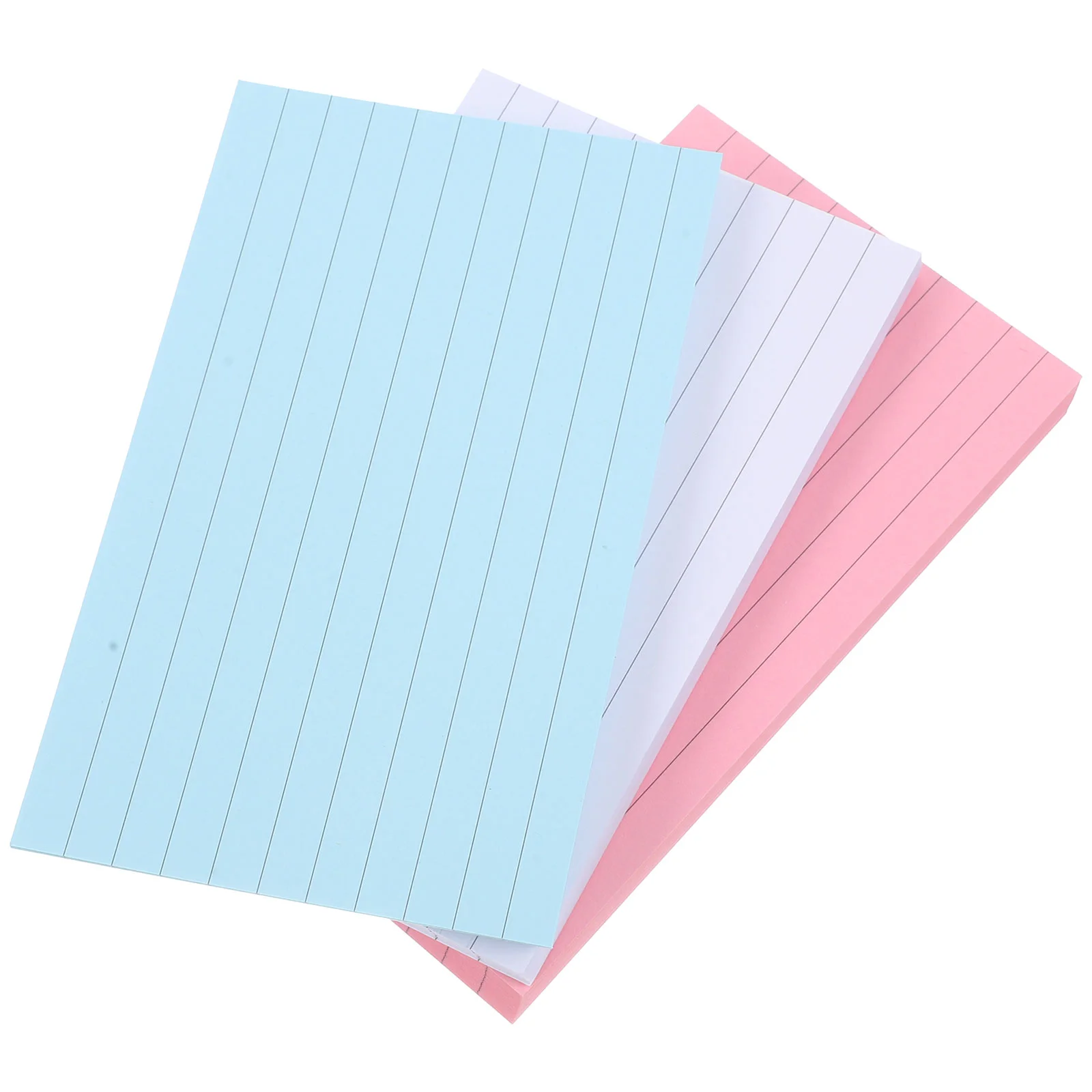 3 Books Notebook Colored Index Paper Stationery Office Pads Simple Design Memo Stickers Home Self-adhesive