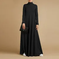Abaya noire à manches longues pour femmes et filles, robe de Dubaï, robe de soirée arabe, vêtements du Bangladesh, populaire, indépendant, automne 4