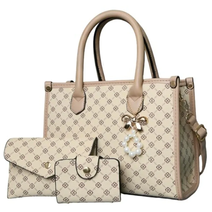 

Women's Handbags Fashion 3PCS Top Handle Bags for Women Handbags Tote Shoulder Purse Set PU Leather Satchel Bag