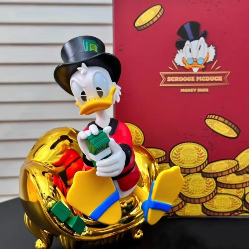 Disney Authentic Model Figurine Scrooge Series Money Sofa Trendy Play Savings Jar Desk Exquisite Ornament Halloween Gift Toy