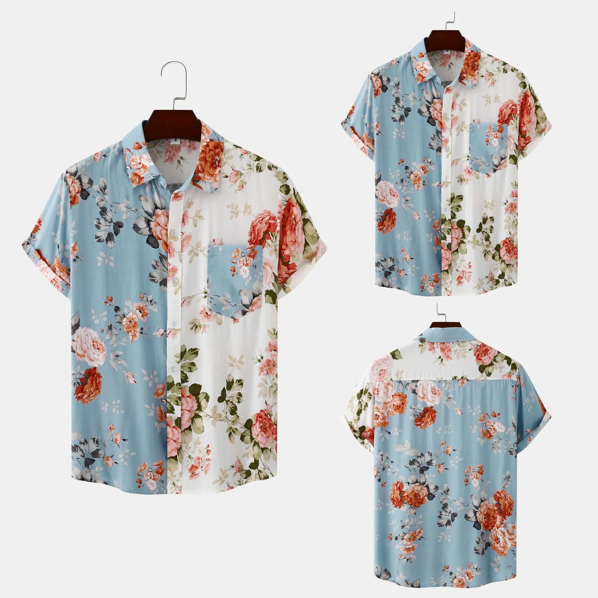 

Мужская летняя пляжная одежда свободного покроя Youth Basic ket Design ort Sve Модный повседневный одяг с цветочным принтом для молодых мужчин