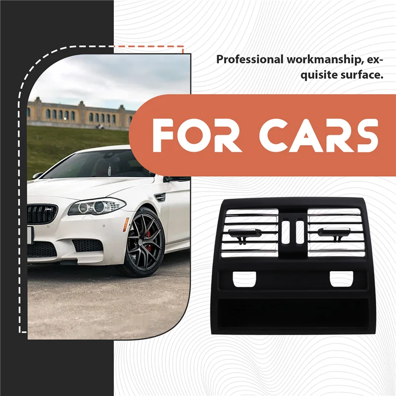 جديد-الخلفية مركز وحدة التحكم تنفيس الهواء تكييف الهواء تنفيس السيارة الخلفية تنفيس الهواء غطاء لسيارات BMW 5 سلسلة F10 F11 64229158312 61528446 #4