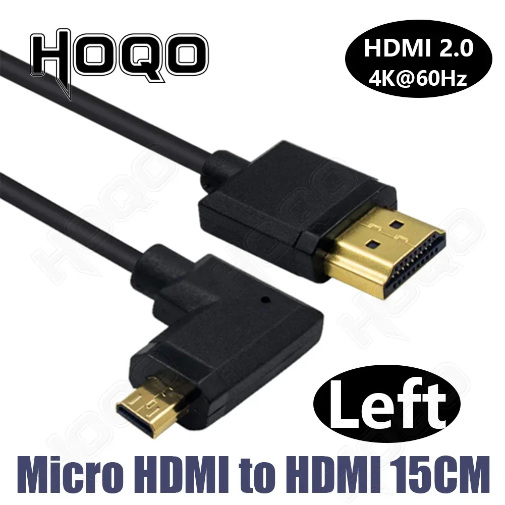 Кабель micro hdmi 4k градусов gopro гибкий micro hdmi к hdmi вверх угловой вниз левый правый угловой micro hdmi Угловой короткий кабель