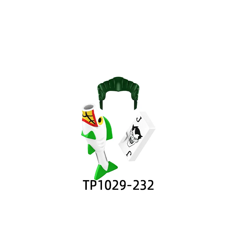 The Action Figures Hammer Dog Cup Fish Bag Weapons Pants Hair Parts Model Blocks MOC Bricks Set Gifts Toys For Children TP1029