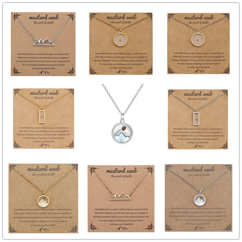 

Simple Fashion Stainless Steel Exquisite Mustard Seed Hill Necklace Ladies Elegant Temperament Party Wedding Clavicle Jewelry