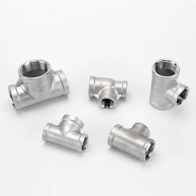 

3-way Connector 1/2"3/4" 1"1-1/4" BSP T-shape Adapter Female Thread Coupler 304 Stainless Steel Pipe Fittings Reducing Joint Tee