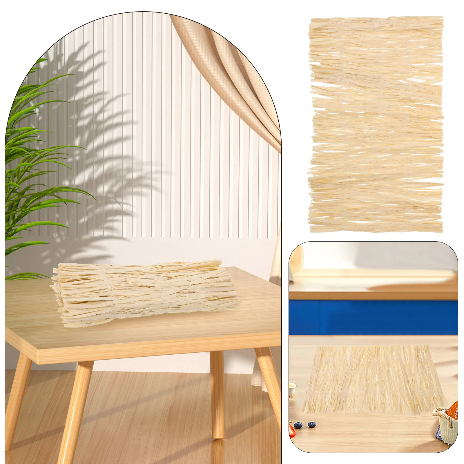 

Hawaii Party Decor Seaside Style Table Mat Drink Coaster Set Paper Placemat Home Bar Accessories Heat Insulation Pad