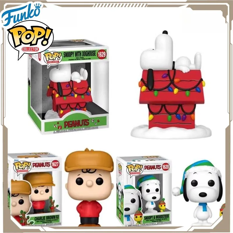 

Funko Pop Original A Charlie Brown Christmas SNOOPY WITH DOGHOUSE PEANUIS Action Figure Toys for Boys Girls Kids Gift Ornaments