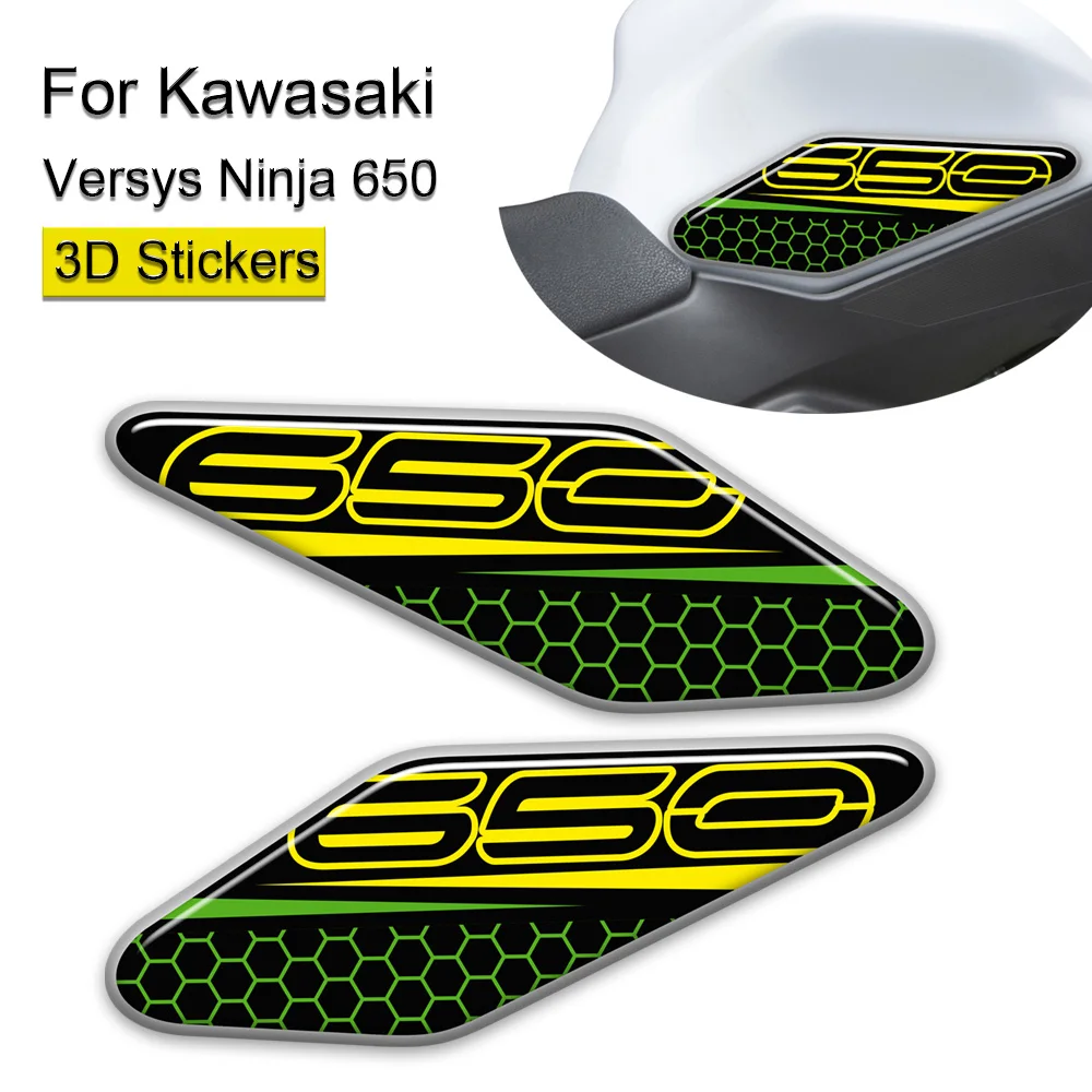 

For Kawasaki Versys Ninja 650 Z650 Accessorie Fuel Tank Pad Decal 3D Stickers Fuel Tank Protection Decals
