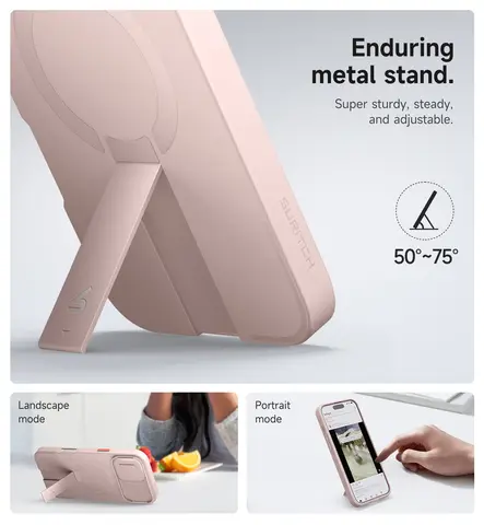 SURITCH iPhone 16 Pro Max केस स्टैंड के साथ मोबाइल फ़ोन केस कैमरा प्रोटेक्शन स्लाइड कैमरा शॉकप्रूफ़ प्रोटेक्टिव केस कवर 8 best sales कास्टिफाई फोन केस - №4