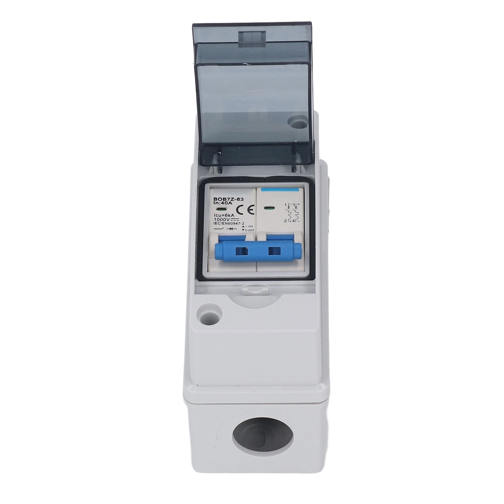 1000V DC Disconnect Switch 40A Protective Transparent Cover Miniature Circuit Breaker with IP65 Distribution Box