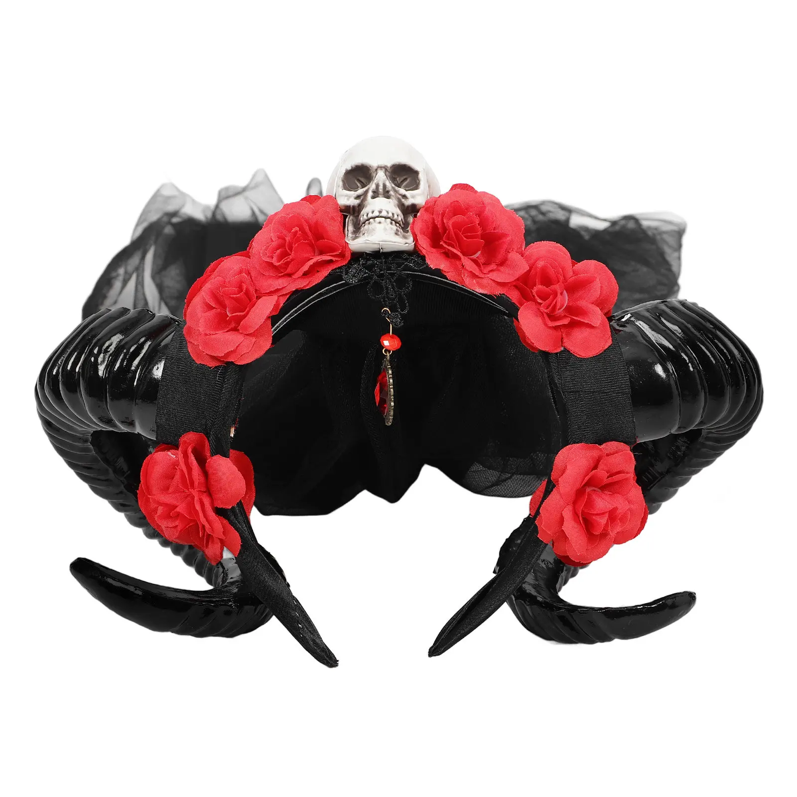 

Sheep Horn Rose Headband Creative Horn Headband for Women Festival Party Decor Halloween Hair Accessories Cosplay