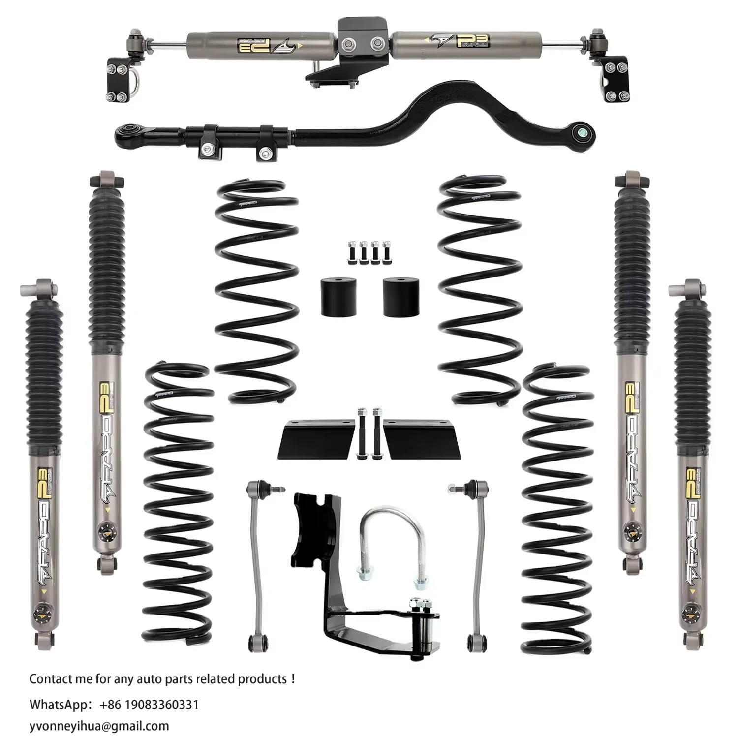 FAPO 4x4 Offroad amortyzator Coilover zawieszenie sprężyna śrubowa 2.5 "LIFT KIT dla JEEP WRANGLER JL 2018-2021 TY 362601