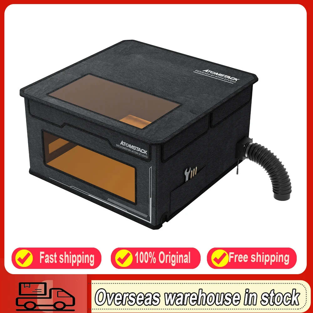 ATOMSTACK Laser Engraver Closure Vent Foldable Protective Cover Safe Fireproof Dust-proof Smoke Exhaust Extended 700x700x460mm