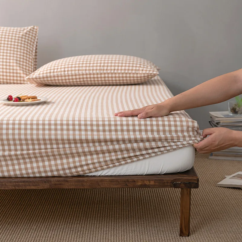 

Простыня в клетку, приятное для кожи покрывало, эластичная простыня для девочек и мальчиков, домашнее постельное белье с подсветкой (без наволочки)