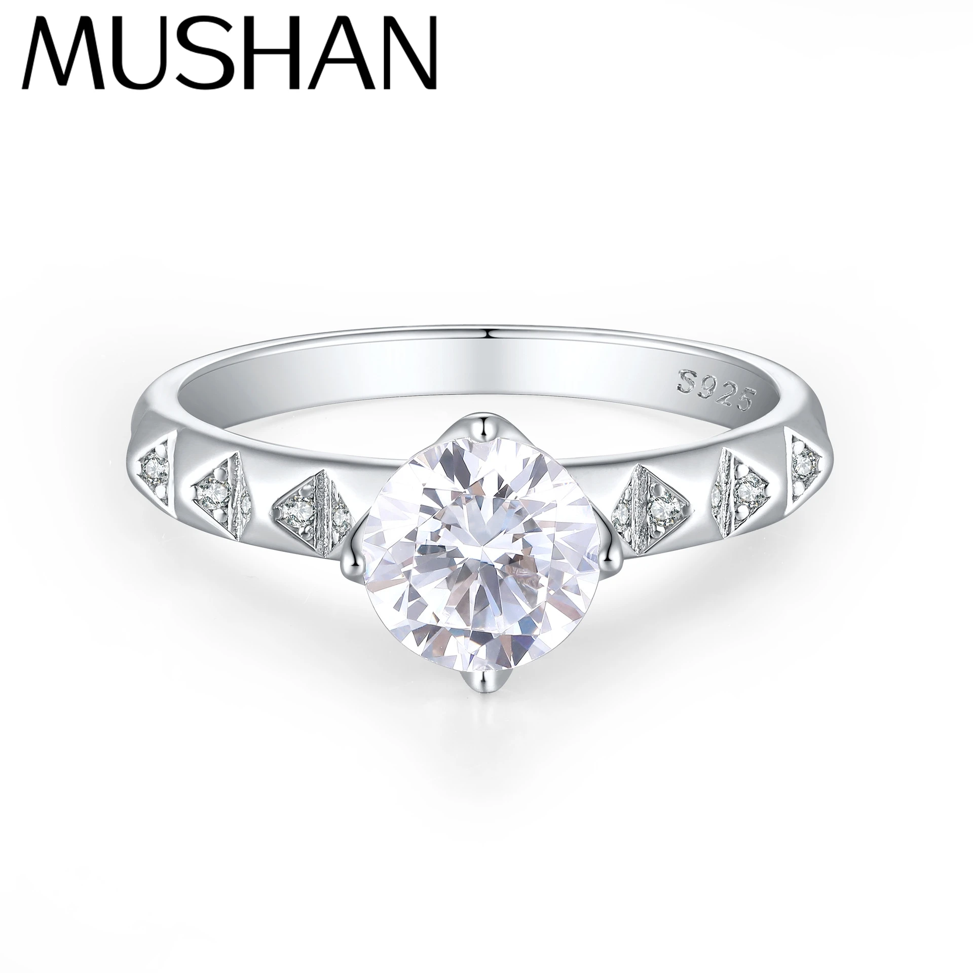 

Кольцо MuShan Designer Jewelry из стерлингового серебра 925 пробы с цирконом 7А Ашер, для женщин, с покрытием из настоящего золота 18 карат, ювелирное изделие для дневного ношения