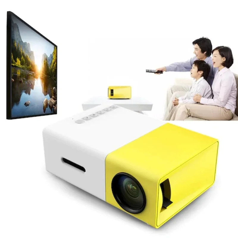 Flyin YG-300 Proyector portátil HDMI para el hogar, negocios y educación de la primera infancia con lámpara LCD