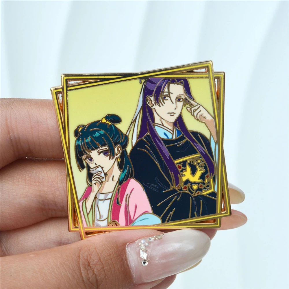 

4.5cm Anime The Apothecary Diaries Kawayi Ren Shi Mao Mao Cosplay Costume Badge Pin Accessories Backpack Pendant Metal Brooch