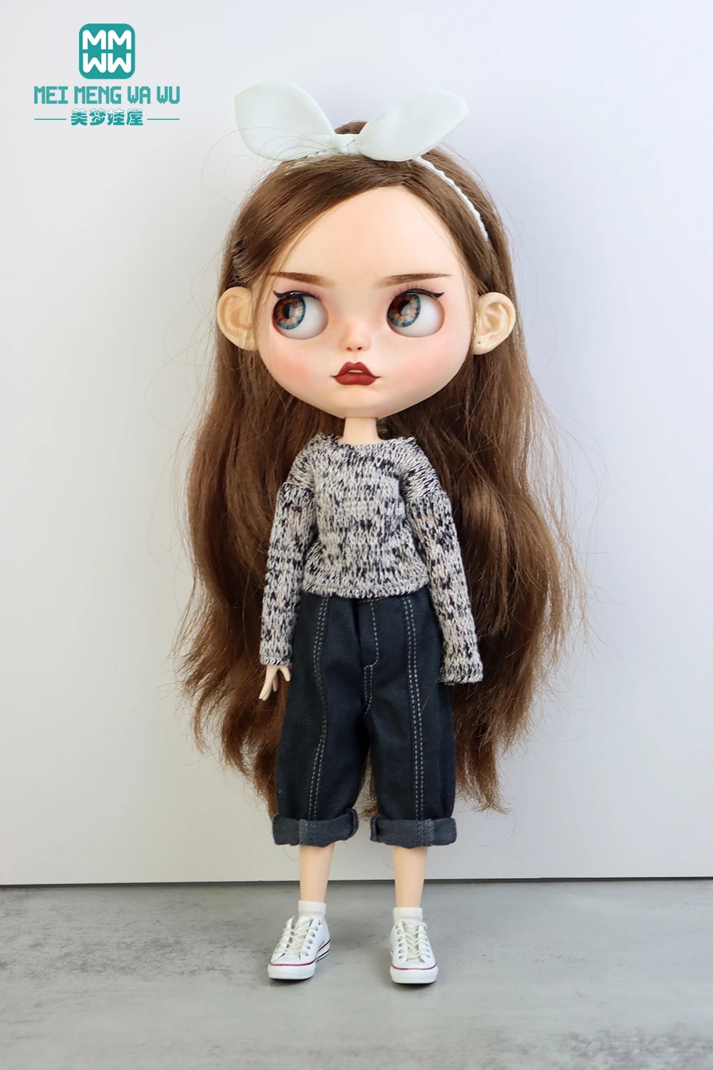 Blyth Doll Clothes Fashion Sweater Flared Pants for 28-30cm Azone OB22 OB24 Toys Gift