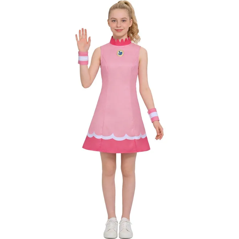 princess peach tennis dress Super Mario Tennis Aces Princess Peach Cosplay Costume Takerlama