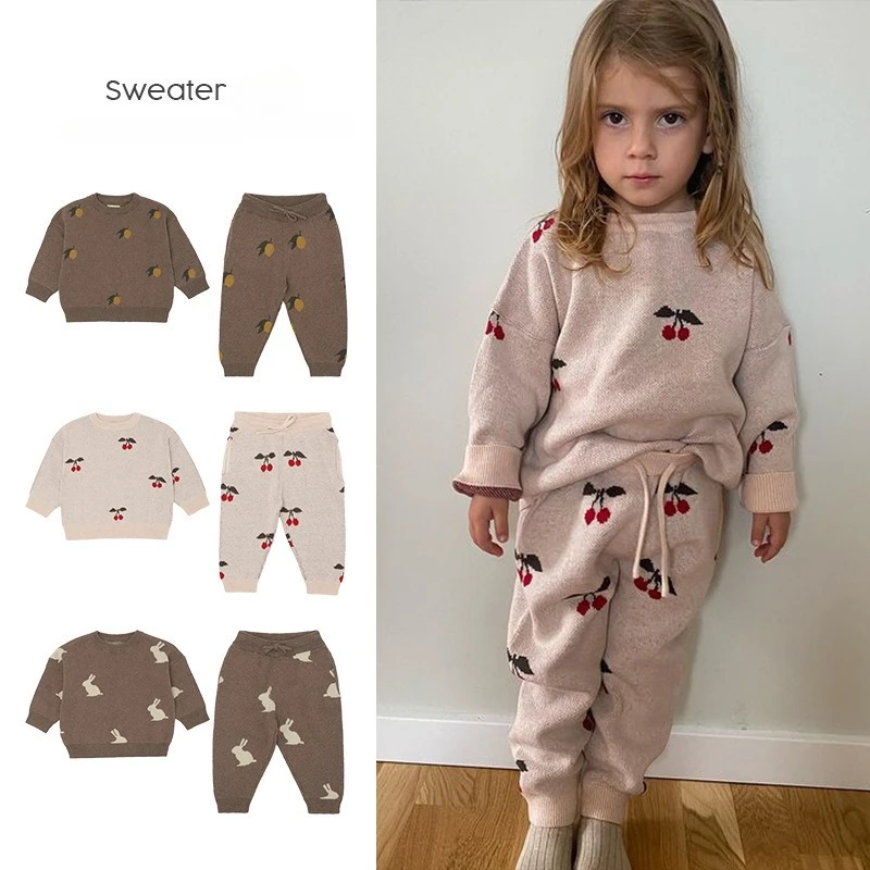 2025 New Children's Sweaters Autumn Winter Cartoon Long-sleeved Pullover Knitted Shirt Children's Sweaters for Girls Boys