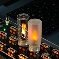USB Flame Flickering LED Frosted Clear Glass Candle Night Light Simulated Flame for Car Home Room Laptop PC Festival Decoration 3
