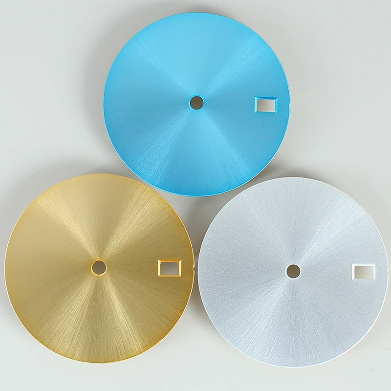 عالية الجودة 28.5 مللي متر العقيمة ساعة فارغة الهاتفي الأسود الشظية الذهب الأزرق وجوه ل NH35 NH36 ساعة يد تعمل بالحركة قطع الغيار/استبدال أجزاء