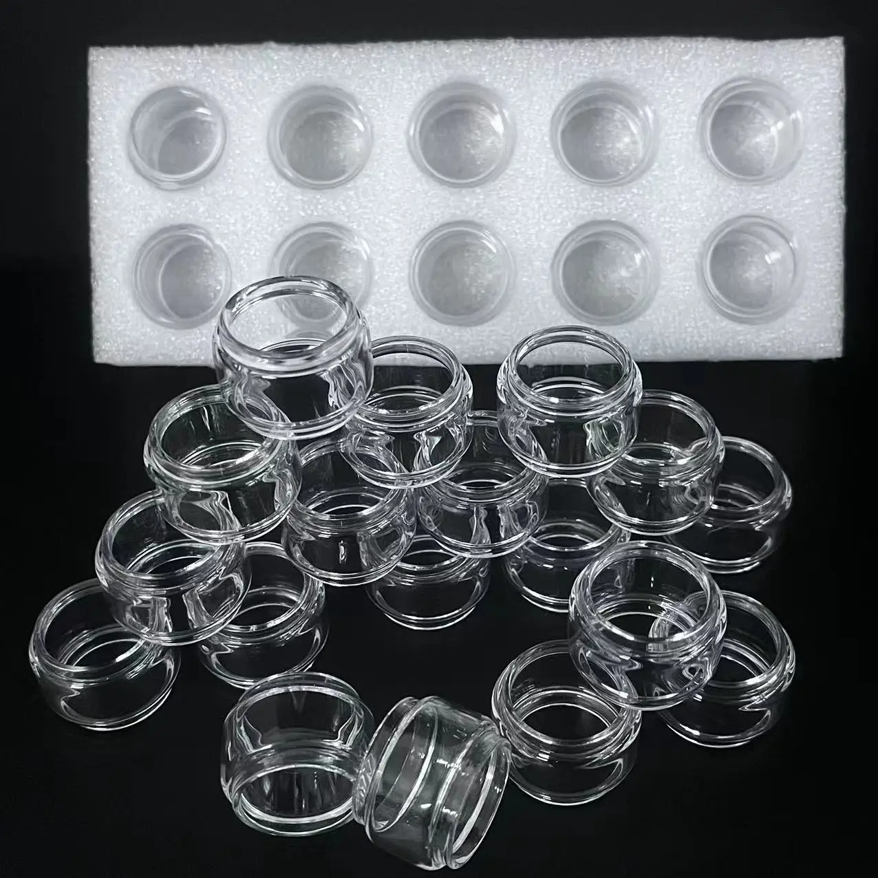 50PCS Transparent Glass For Zeus X Mesh Dual Subohm/Sky Solo / Plus Dead Rabbit Bulb Glass Kylin M Pro Bubble Glass Ornament