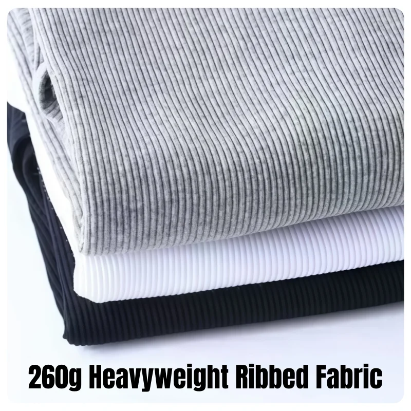 Men's Heavyweight 260g Ribbed Fabric Casual Slim-Fit Gym Sports Tank Top