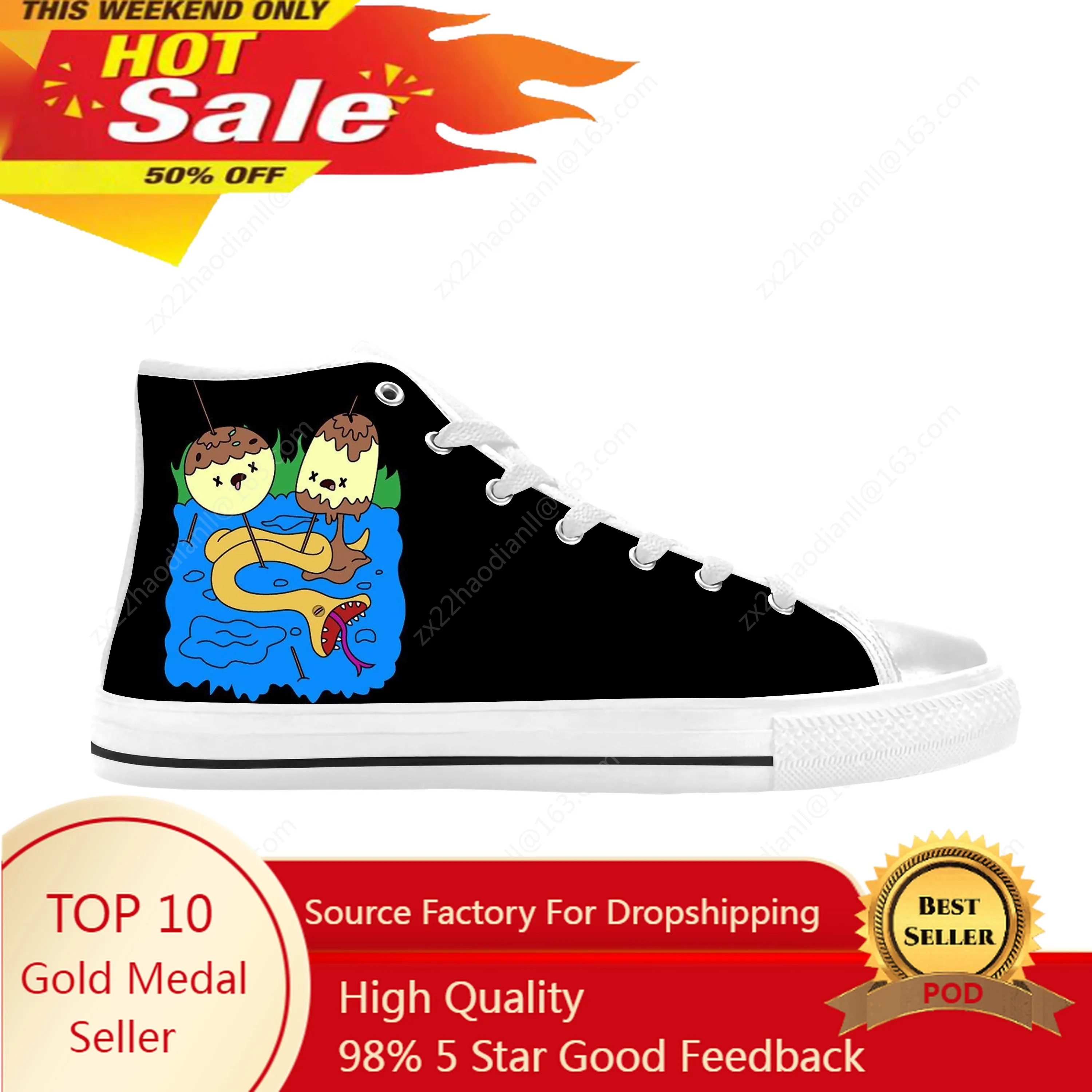 

Times Rock Snake Anime Cartoon Manga Adventure Casual Cloth Shoes High Top Comfortable Breathable 3D Print Men Women Sneakers