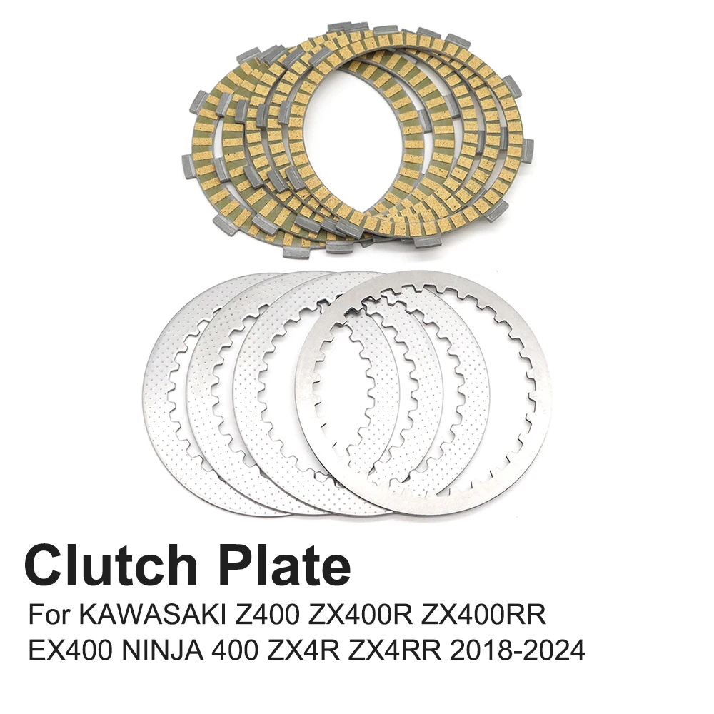 For KAWASAKI Z400 ZX 400R 400RR EX400 NINJA 400 ZX4R ZX4RR 2018-2024  Motorcycle Clutch Plates Steel Plates Friction Disc Kit